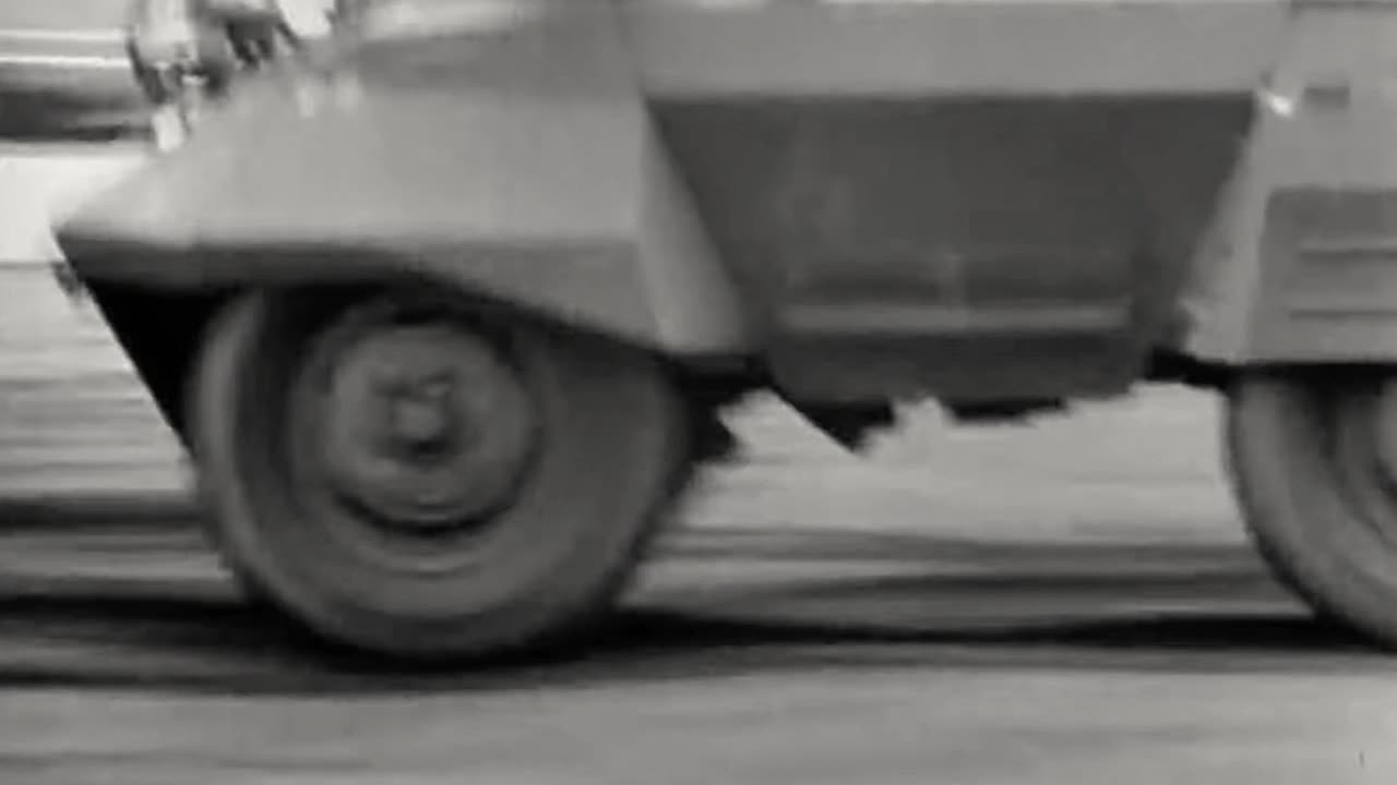 Factory-fresh M8 Greyhound armored cars put through their paces for the press