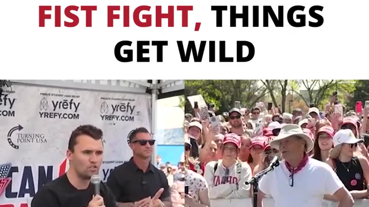 Charlie Kirk taking down a left wing nut