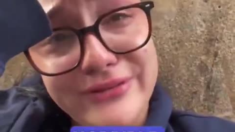 Young French girl in tears after being moIested by usual suspects. Women in Europe are not safe.