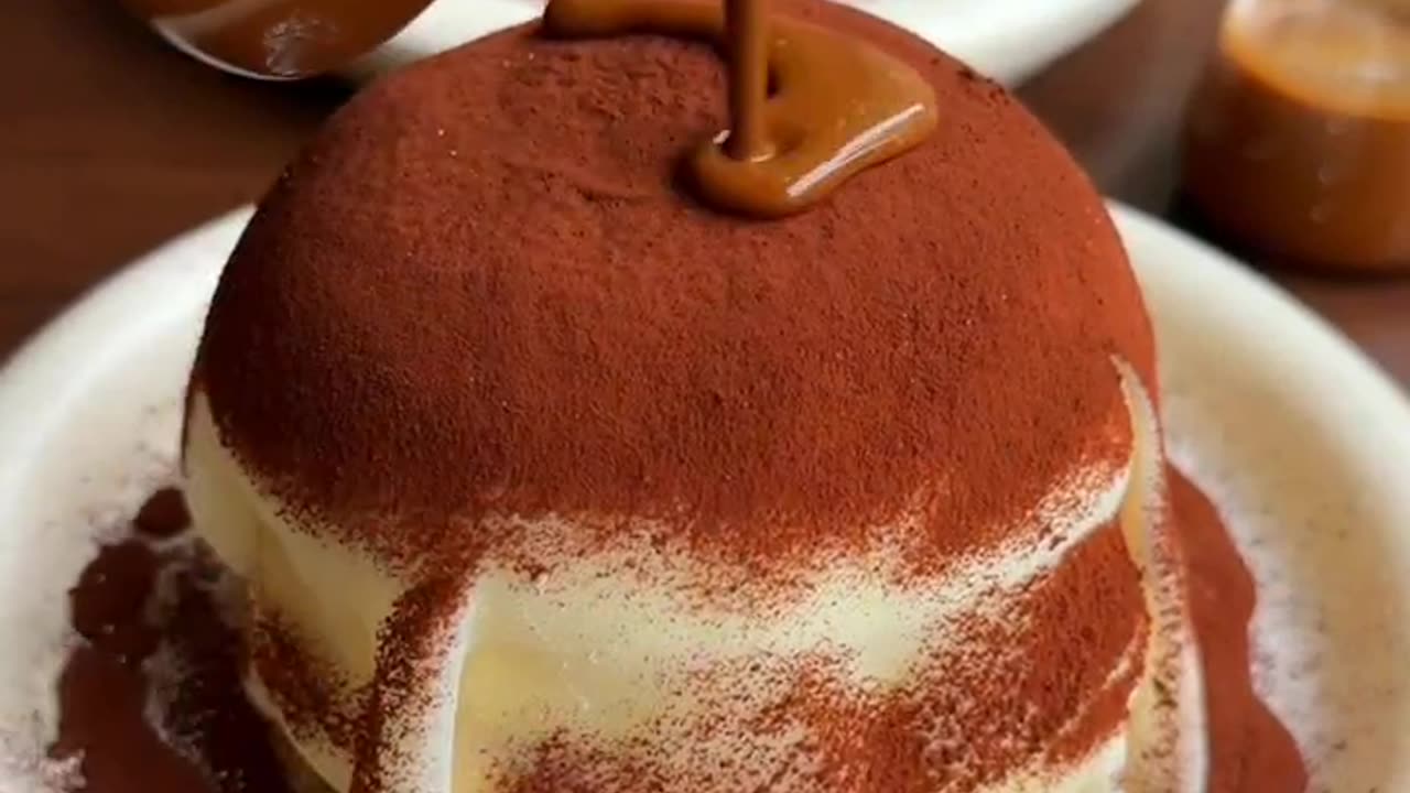 Pancake inside mochi with vanilla and choco flavor