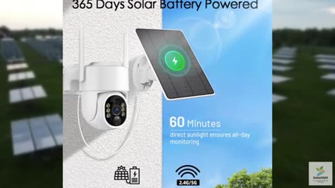 Solar Security Cameras Wireless Outdoor, 5G Solar Camera Outdoor Wireless, Batte