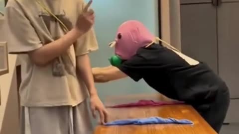 🎭 Funny Masked Characters Playing a Ringing Game! 😂