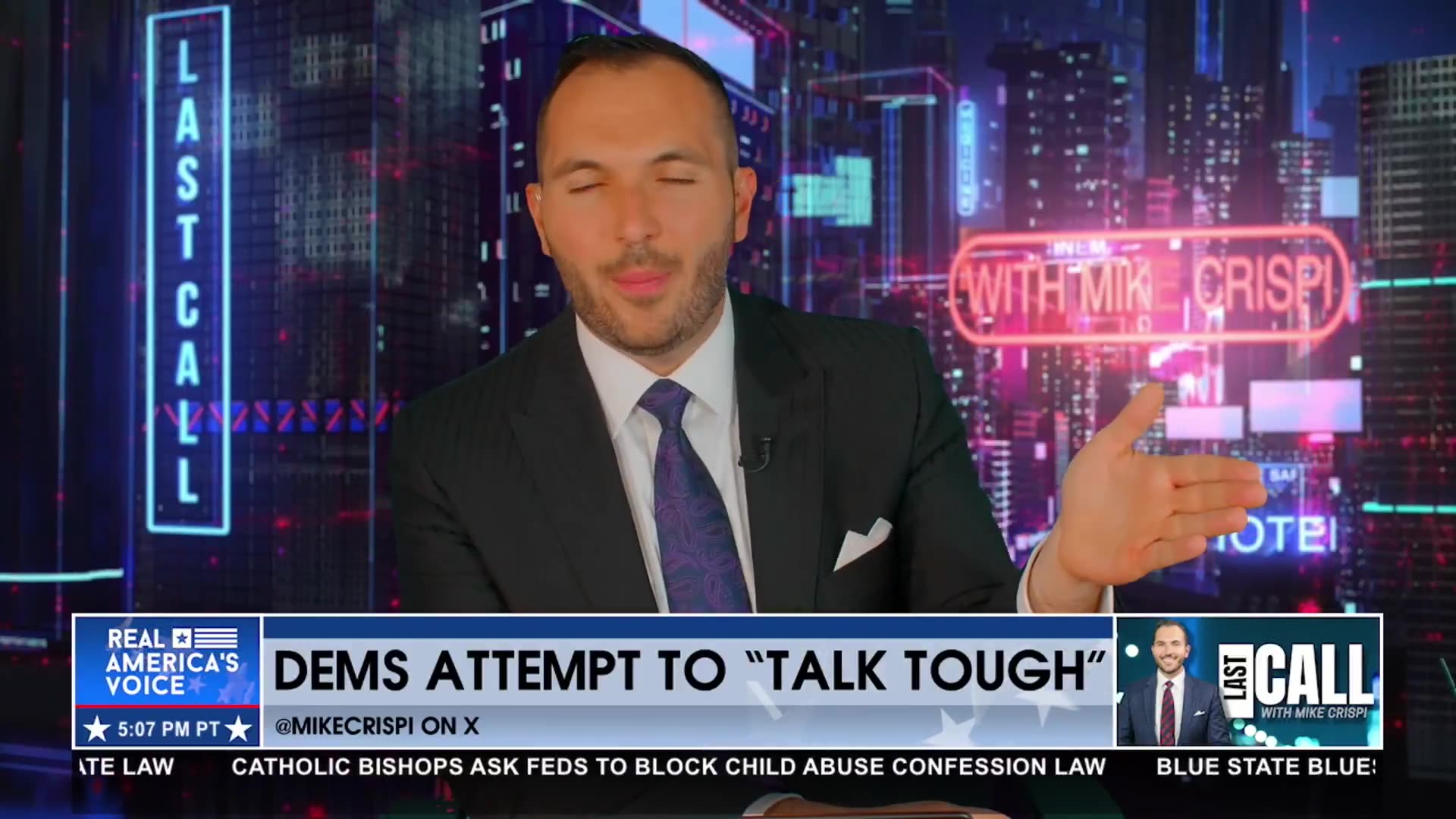 DEMS ATTEMPT TO TALK TOUGH