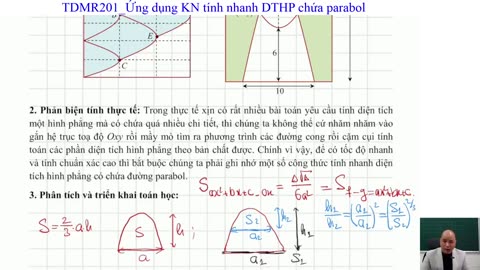 "TDMR201_Ứng dụng KN tính DTHP chứa đường parabol "