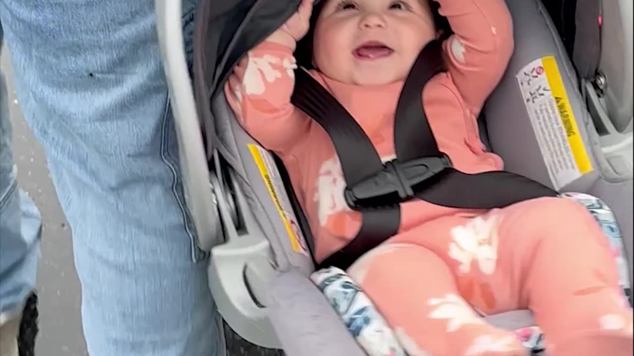 Baby Smiles Through a Rough Ride