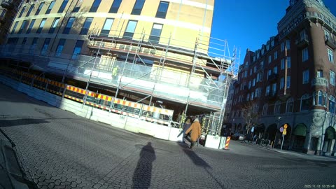 Testar Sportkamerna. Järntorget-Storgatan i Örebro 18 Nov. 2025