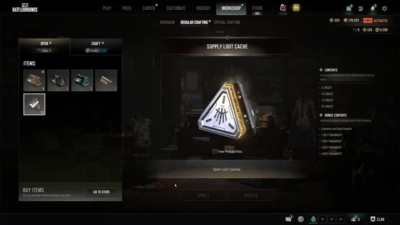 Opening 100 loot caches in PubG