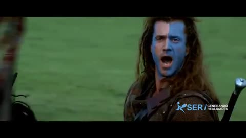 WILLIAM WALLACE ANIMANDO CON RAZON A SUS COMANDADOS A LA VICTORIA