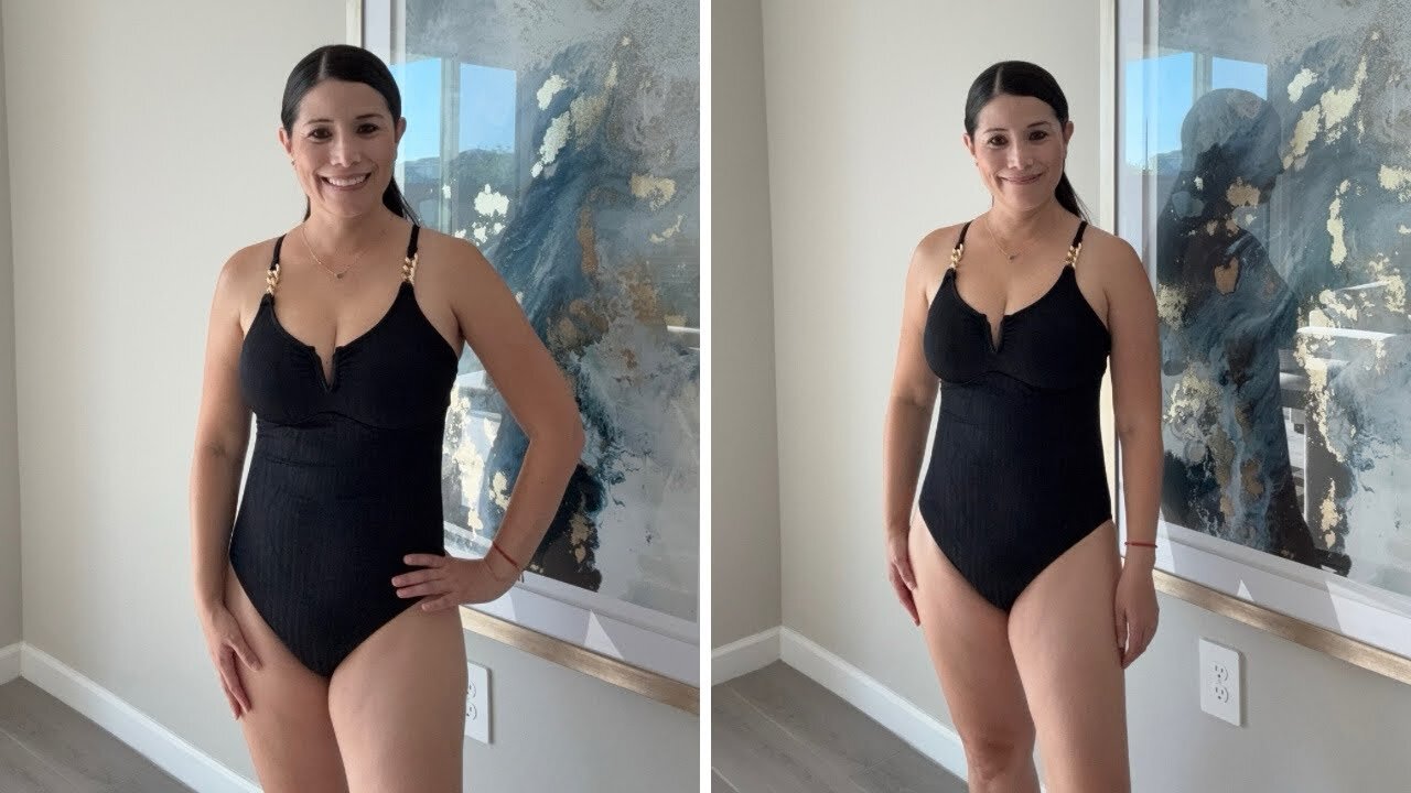 Tummy control one piece swimsuit