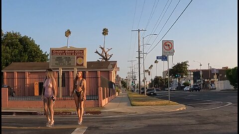 Evening cruise in South Los Angeles, California