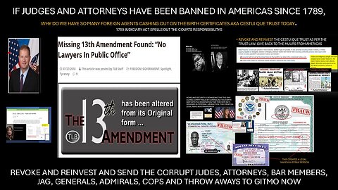JUDGES/ATTORNEYS/DOD ARE NOT ALLOWED TO WORK IN AMOORICA AND THE 1789 ACT JUDICAL ACT IS VOID