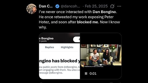 Dan Bongino blocked me News