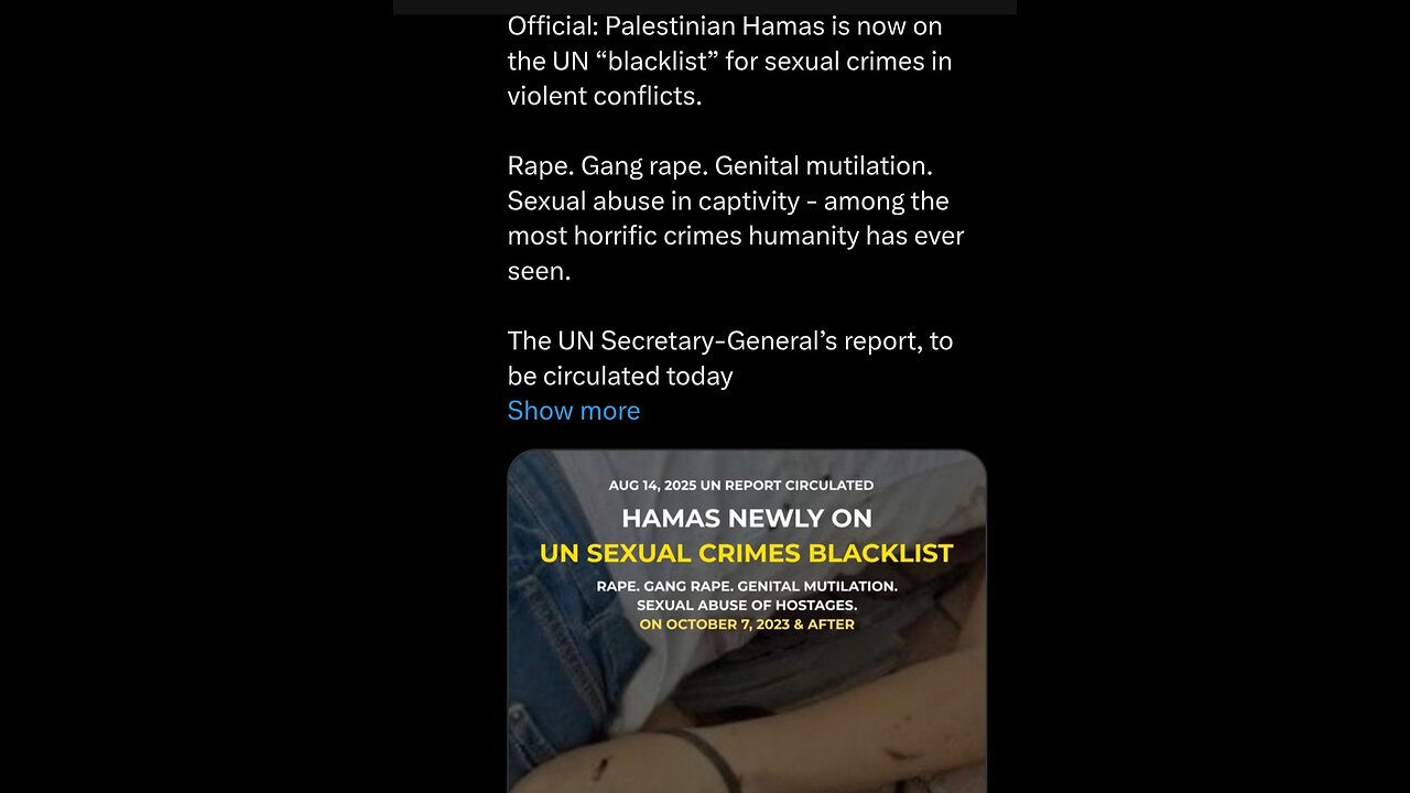 HAMAS ON UN BLACKLIST