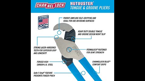 CHANNELLOCK 9.5" NUTBUSTER 410 Plier Preview