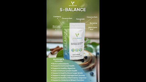 Vital Health V-Balance Dietary Supplement Supports Body's Sugar & Hormone Levels