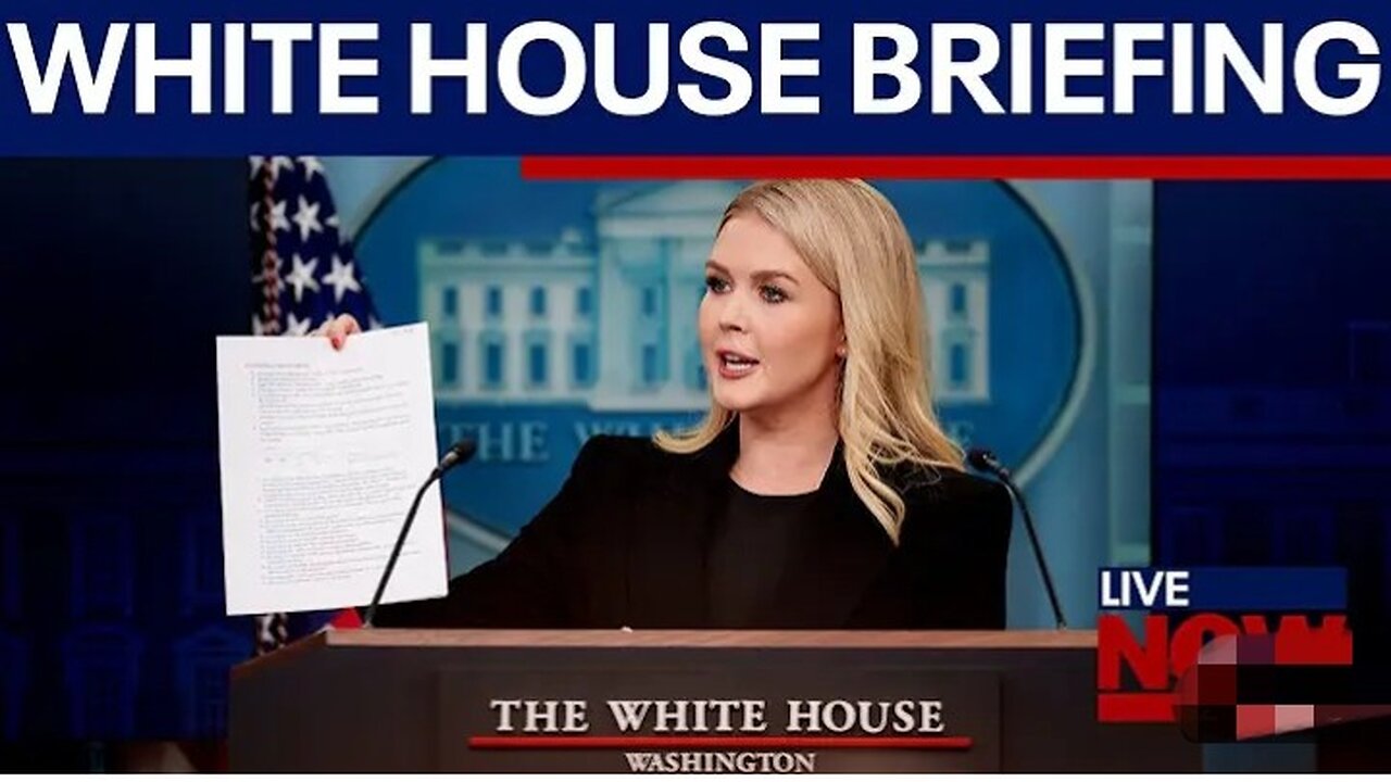 "Breaking: White House Press Secretary Karoline Leavitt Addresses Key Issues in Live Briefing"