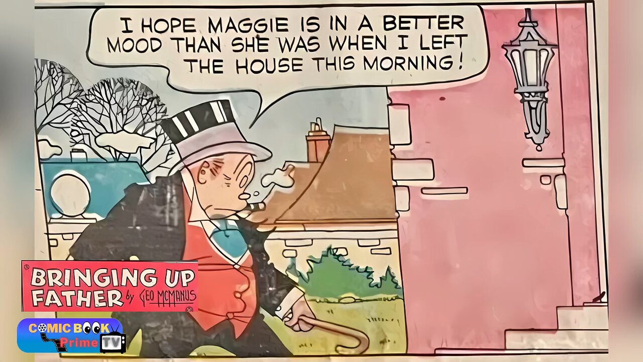 In a better mood, Bringing up father by George McManus Jiggs and Maggie #shorts #comic #funny #humor