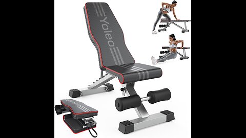 Yoleo Adjustable Weight Bench for Full Body Workout