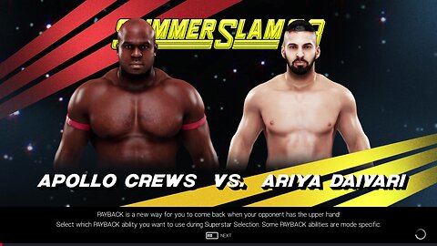 WWE 2k19 Apollo Crews vs Ariya Daivari