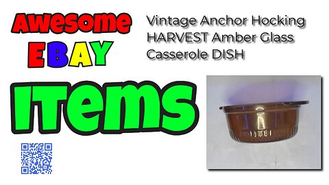 Vintage Anchor Hocking HARVEST Amber Glass Casserole DISH #ebay #buyitnow
