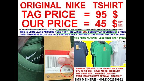 Original NIKE Tshirts , under licenced PAKISTANI factory DHL USA UK EUROPE 45$