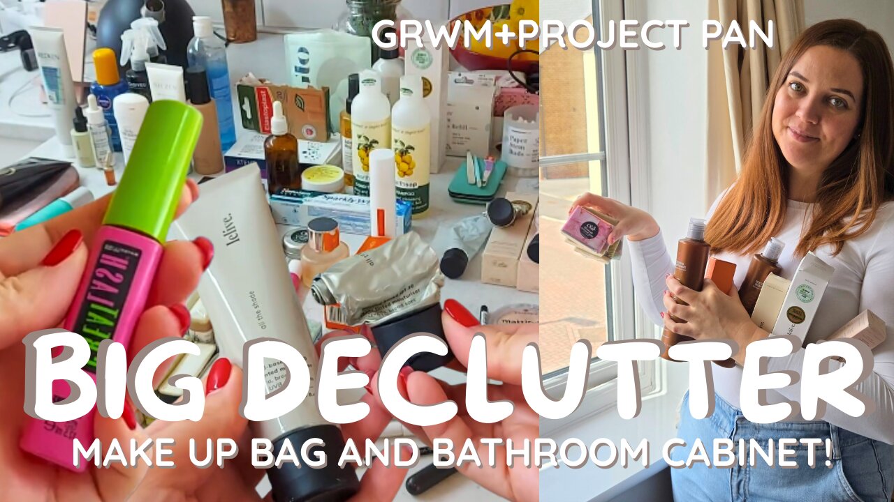 GRWM + Declutter: Bathroom, Skincare & Makeup | Moving from South Africa to England + Project Pan