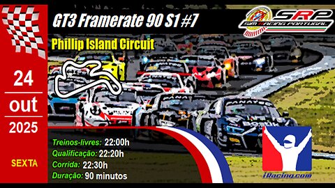 🇵🇹 [iRacing Live] 🇵🇹 GT3 Framerate 90 S1 @ Phillip Island Circuit