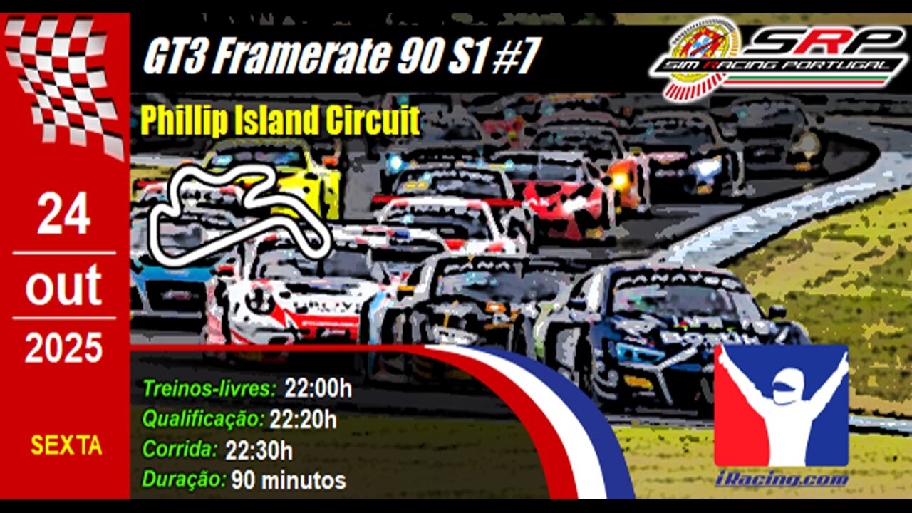🇵🇹 [iRacing Live] 🇵🇹 GT3 Framerate 90 S1 @ Phillip Island Circuit