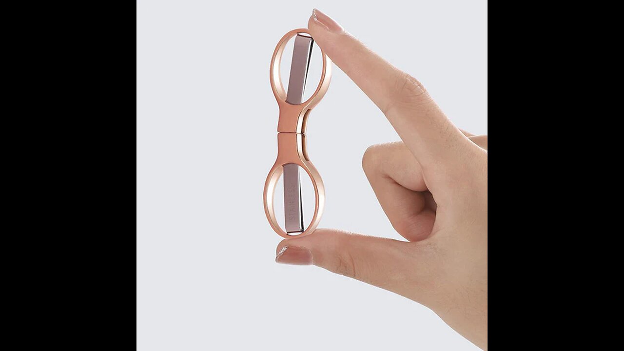 Mini Dual-Ring Folding Portable Scissors