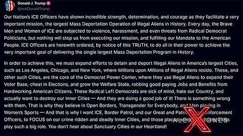 BREAKING: Trump Makes Major Announcement— Top Democrat Cities To Be Targeted / All Illegals Deported
