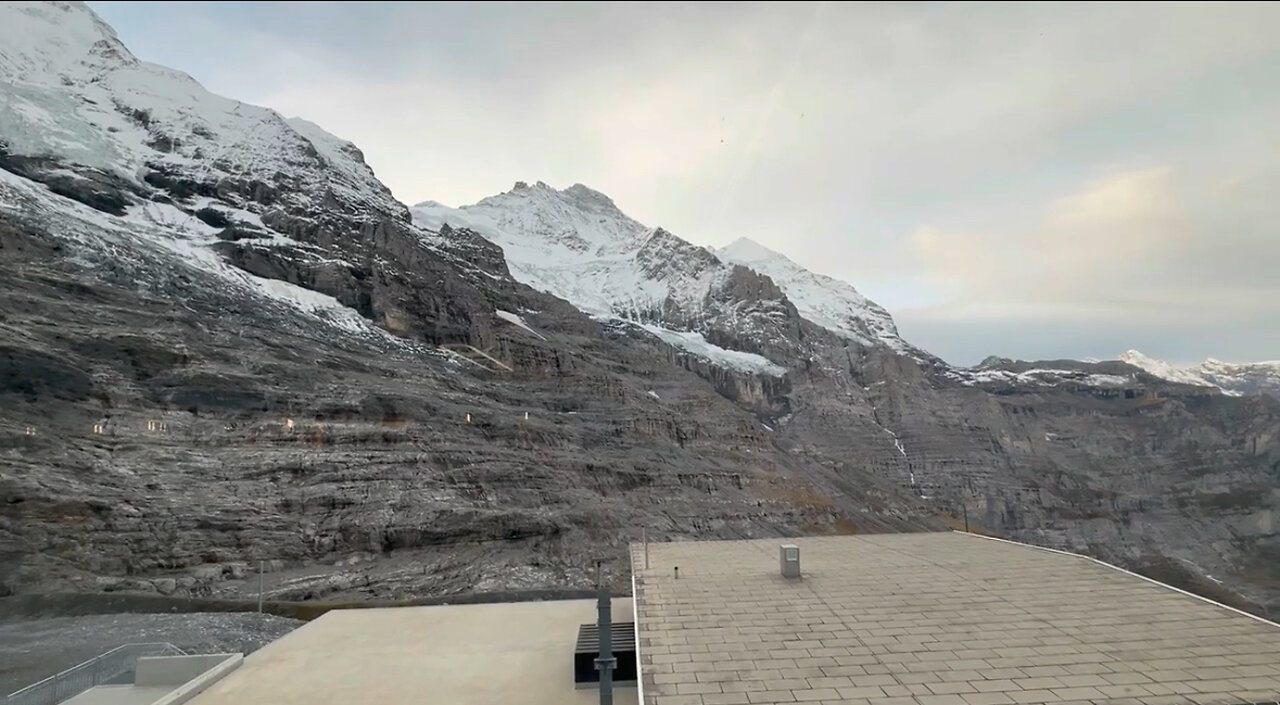 Top of Europe on Mt. Jungfrau - Crowd Cheered When It Snowed!