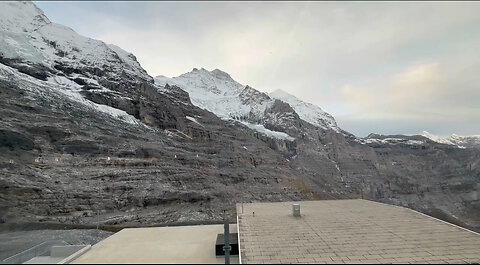 Top of Europe on Mt. Jungfrau - Crowd Cheered When It Snowed!
