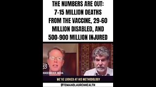 500-900 million injured from the TOXIC BIOWEAPON 'vaccine'!!