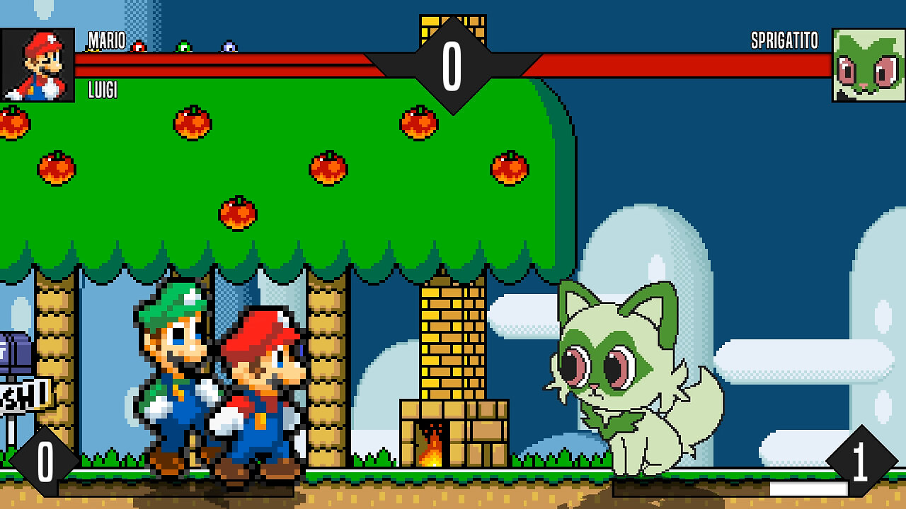 MUGEN - Mario & Luigi vs. Sprigatito - Download