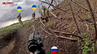 Close-Range Combat: Intense Firefight Between Russian and Ukrainian Forces