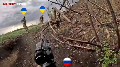 Close-Range Combat: Intense Firefight Between Russian and Ukrainian Forces