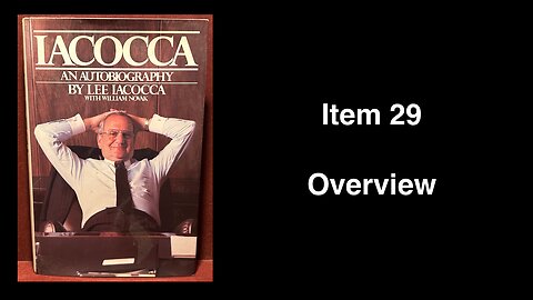 Item 29: Iacocca An Autobiography By Lee Iacocca 1st Edition Hardcover with Dust Jacket 1984