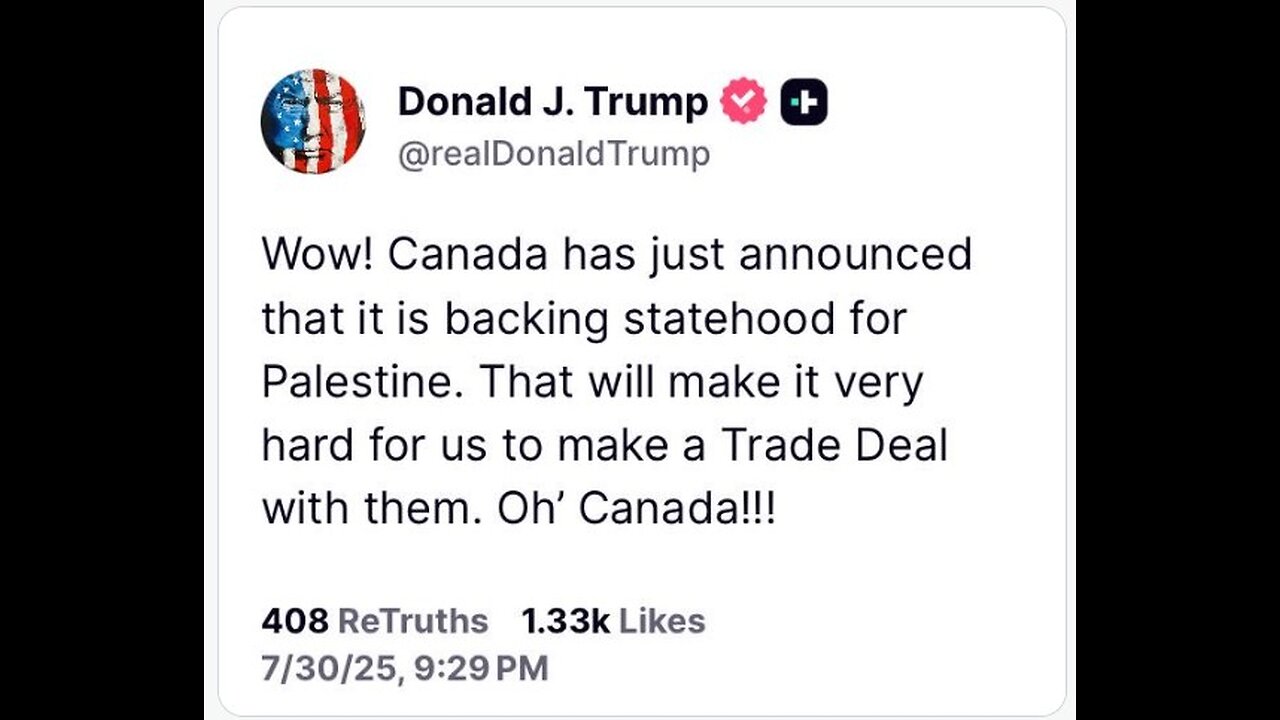 Letter from Canada July 31, 2025