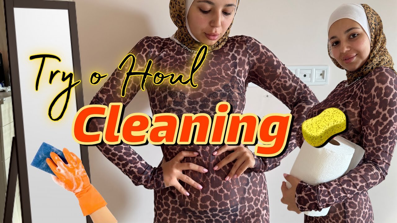 Cleaning in Raincoat 4K | Waterproof Jacket in Action