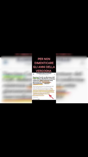 PER NON DIMENTICARE GLI ANNI DELLA VERGOGNA