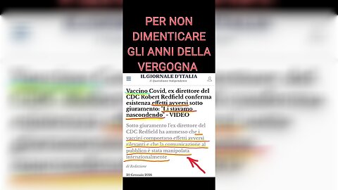 PER NON DIMENTICARE GLI ANNI DELLA VERGOGNA
