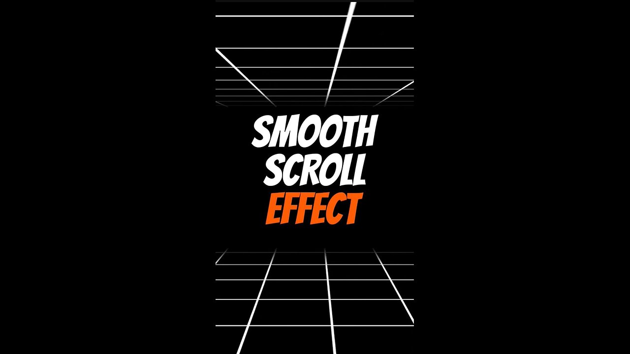 ADD THIS NEW SMOOTH SCROLL EFFECT IN YOU WEBSITES TODAY