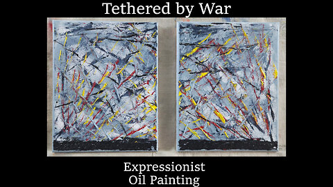 🎨 Tethered by War - A Powerful Abstract Reflection on Global Conflict