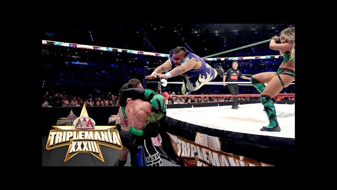 Mr. Iguana, Lola Vice & Niño Hamburguesa vs. The Judgment Day Triplemanía XXXIII highlights - WWE