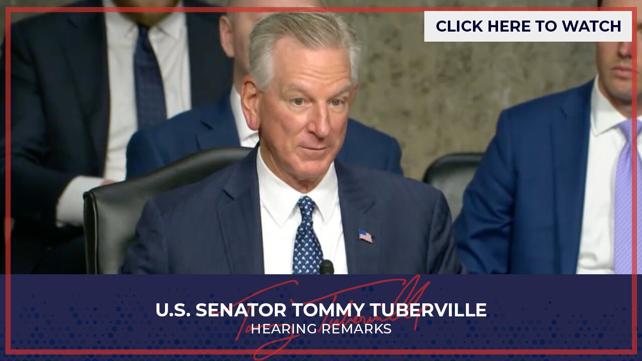 Tuberville Introduces Physician and Orthopedic Surgeon Dr. Lyle Cain in Senate Aging Committee