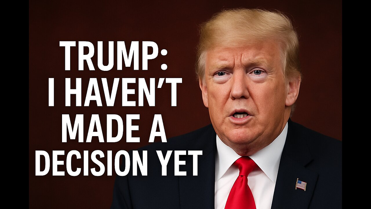 Donald Trump: Nobody knows what I'll do.