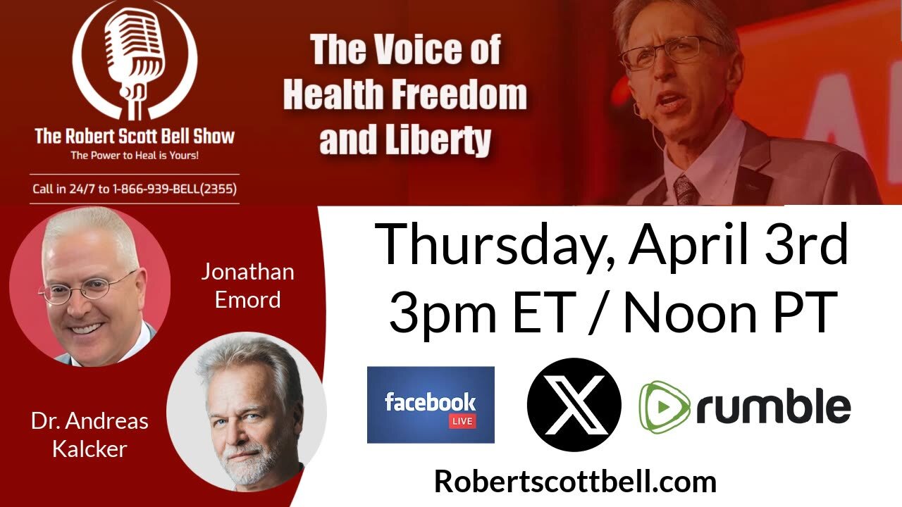 Jonathan Emord, Robert Verkerk, Alliance For Natural Health, Dr. Andreas Kalcker, Chlorine Dioxide Solution - The RSB Show 4-3-25