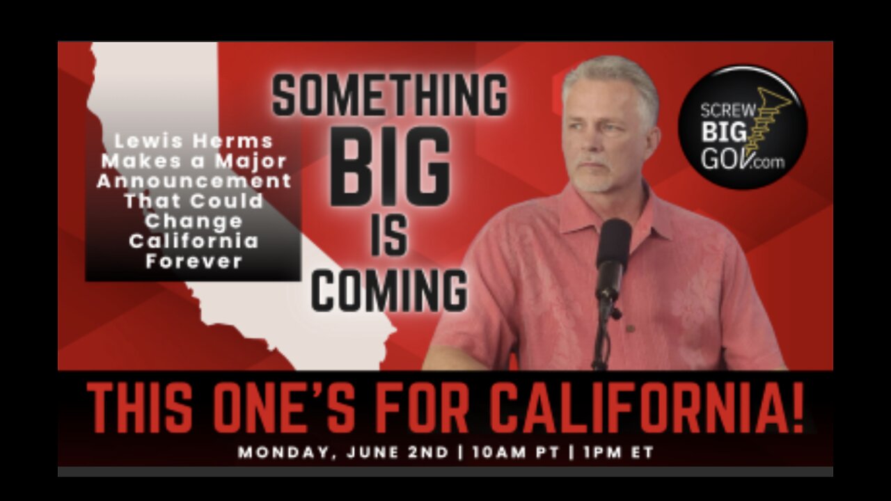 Lewis Herms Live announcement Monday June 2nd 10 am pacific 1pm eastern