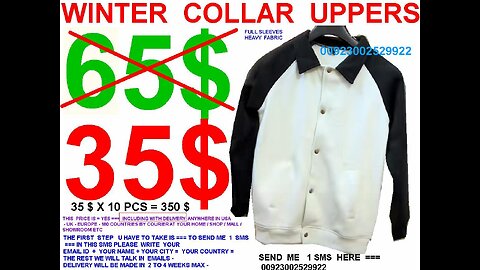 Winter collar uppers , 35$ with including delivery USA UK EUROPE at your home