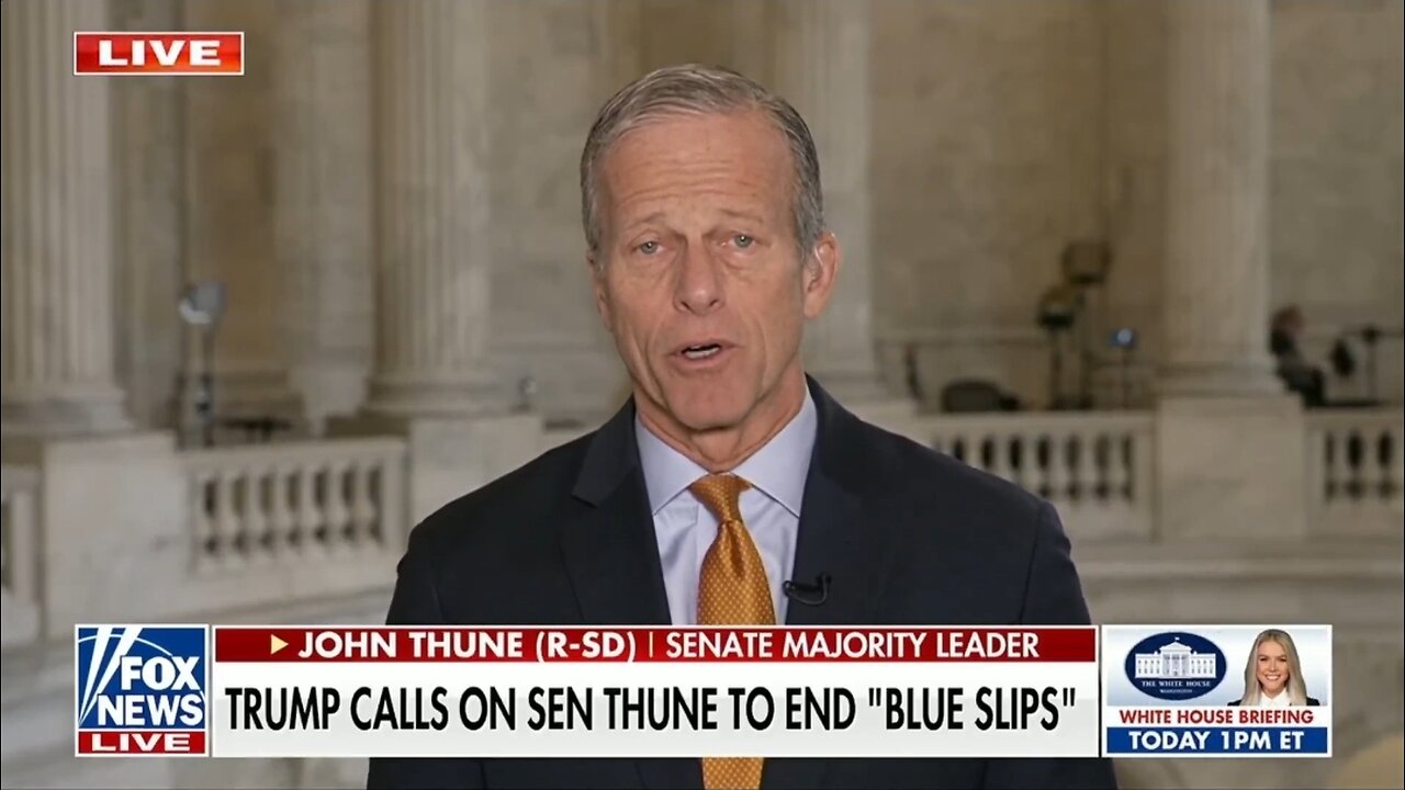 Sen John Thune to Trump: NO Im Not Terminating The Blue Slip Tradition